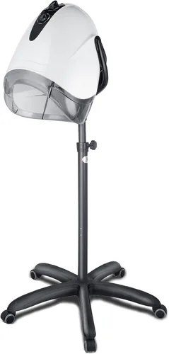 Vista 9 de Secador de pelo profesional con capucha de 1000 W, secador de pelo con tapa y ruedas, la temperatura y el tiempo son ajustables, adecuado para salón