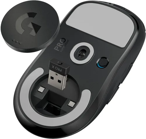 Vista 10 de Logitech G PRO X SUPERLIGHT - Mouse inalámbrico para juegos, ultraligero, sensor HERO 25K, 25,600 DPI, 5 botones programables, batería de larga