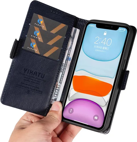Vista 3 de Compatible with Xiaomi Poco X3 GT 5G Case,PU Leather Card Holder,Compatible with Redmi Note 10 Pro (China) 5G Magnetic Closure Flip Stand Wallet