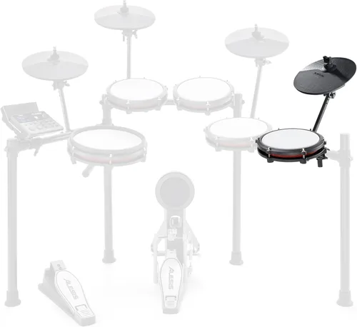 Vista 7 de Alesis Drums Nitro Max Expansion Pack - Expansión de batería eléctrica para kit Nitro Max con pad de tom de malla, platillo de 10" con choke
