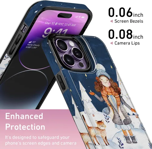 Vista 3 de LETO para iPhone 15 Pro Funda tipo cartera - Tapa tipo folio con patada - Diseños de moda - Tarjetero - Funda protectora para mujeres y niñas - 6.1