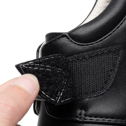Vista 6 de rismart Zapatos de vestir Oxfords con punta redonda y cierre de velcro para niño
