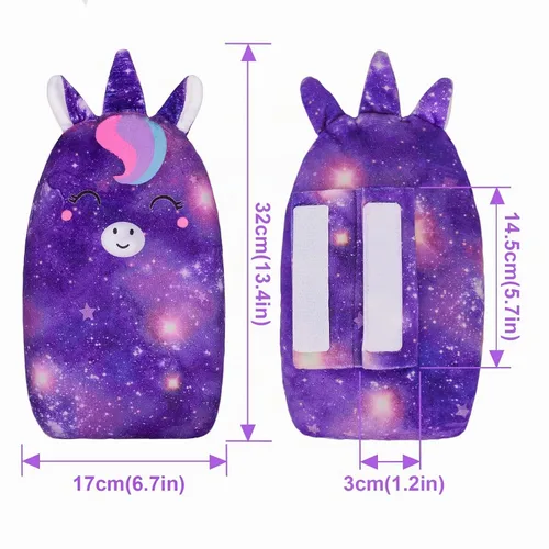 Vista 6 de FIODAY Fundas de cinturón de seguridad de automóvil para niños, almohada de cinturón de seguridad de unicornio, cojín suave para cinturón