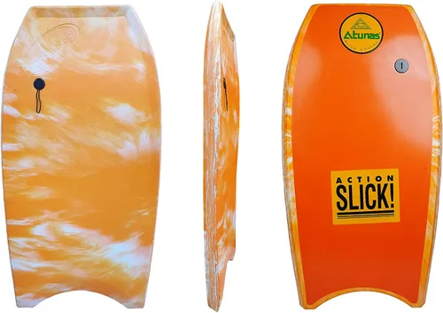 Vista 18 de ATUNAS Tablas de cuerpo, 33 a 43 pulgadas, bodyboard para playa con correa de muñeca, espuma sólida de PE/EVA impermeable de celda cerrada, surf