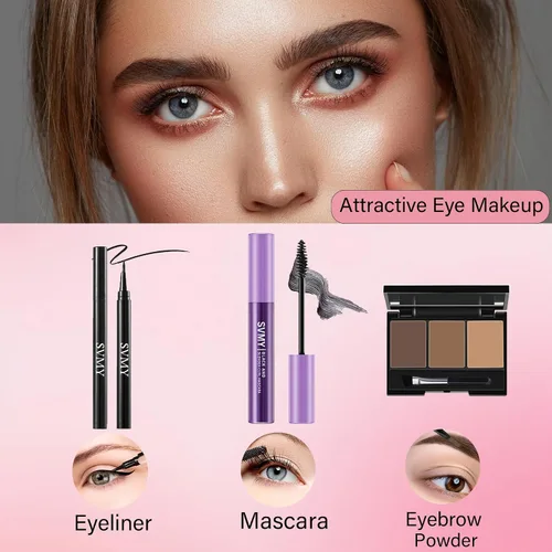 Vista 5 de Set de maquillaje para mujeres, kit de maquillaje para principiantes y profesionales, juego de maquillaje para adolescentes y adultos, regalo