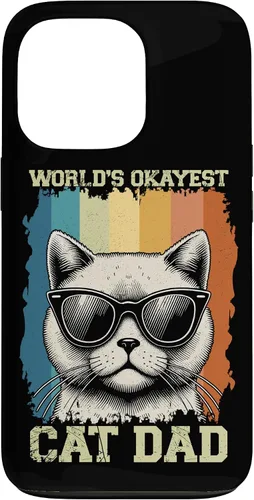Vista 10 de World's Okayest Cat Dad Cat Lover Animal Father's Day Parent Case for iPhone 16