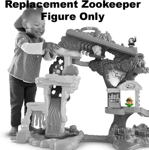 Vista 6 de Pieza de repuesto para Safari Playset – Fisher-Price Little People Share and Care Safari FHF35 – Incluye 1 figura de Zookeeper
