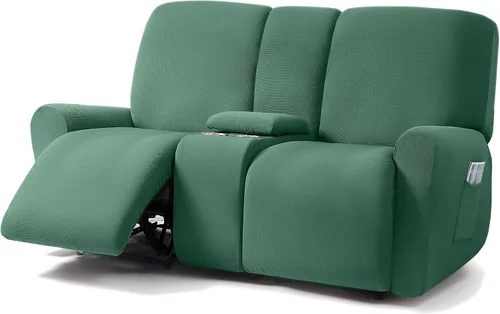 Vista 13 de ULTICOR - Juego de 8 fundas para sofá reclinable de jacquard, fundas elásticas para sofá reclinable para 3 cojines, fundas gruesas, suaves y Gris