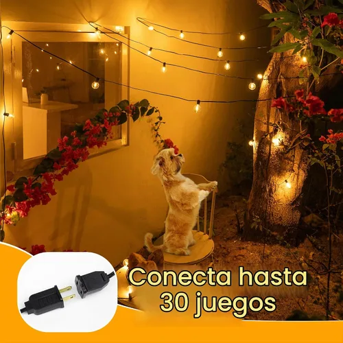 Vista 4 de Ollny Tira de luces para exteriores, luces LED de patio de 25 pies