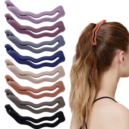 Vista 10 de Pinzas para el pelo de plátano mate grandes de 4.3 pulgadas para mujer, soporte antideslizante para colas de caballo de pelo grueso y fino, bonitos