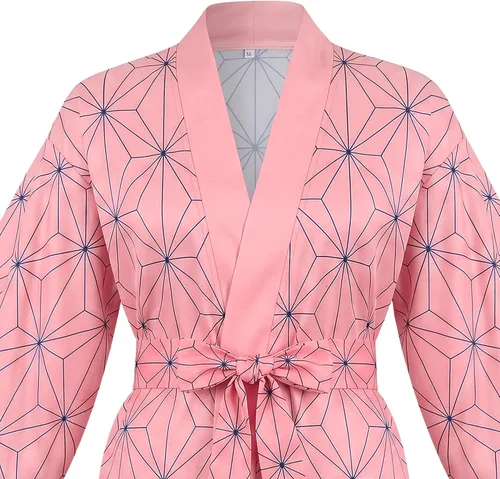 Vista 5 de Drofe Batas de anime Tanjiro, disfraz de cosplay Zenitsu Kimono