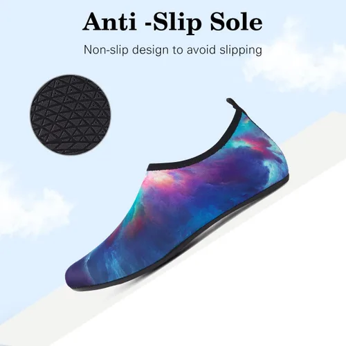Vista 4 de Calcetines acuáticos, zapatos de agua para playa, calcetines de yoga descalzos de secado rápido para surf, piscina, natación, zapatos para mujeres