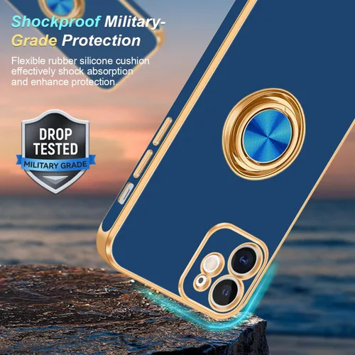 Vista 6 de Fingic Funda para iPhone 11, Funda para iPhone 11 con Soporte de Anillo [Soporte de Anillo Giratorio de 360° Base Magnética]