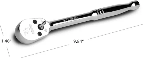 Vista 5 de Capri Tools - Trinquete de perfil bajo de cuadrante de 1/2 pulgada, 72 dientes verdaderos y arco oscilante de 5 grados