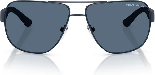 Vista 3 de Armani Exchange Gafas de sol rectangulares Ax2012s para hombre Negro mate