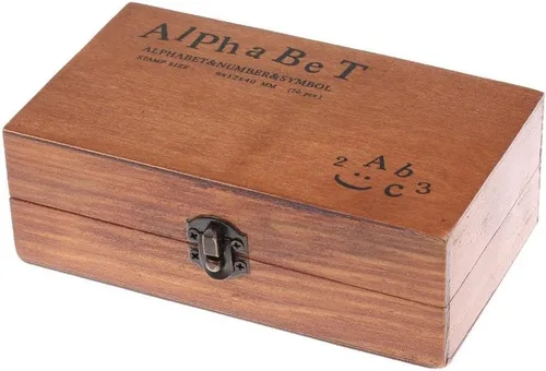 Vista 4 de Warmtree Juego de 70 sellos del alfabeto, sellos de goma con letras