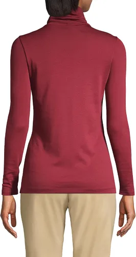 Vista 24 de Lands' End Supima - Suéter de cuello alto y mangas largas para mujer