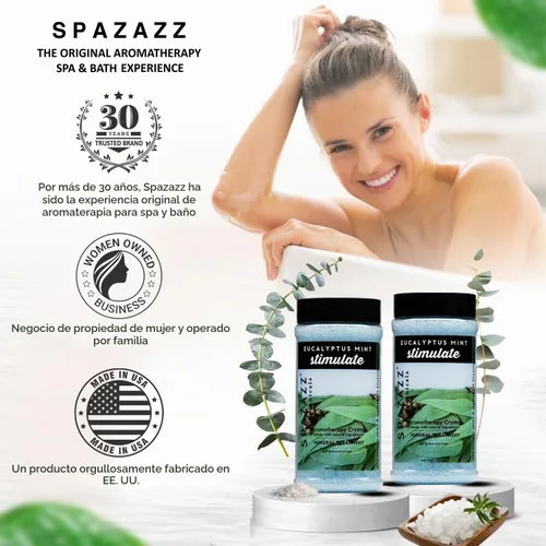 Vista 6 de Spazazz Cristales de eucalipto y menta para spa y baño
