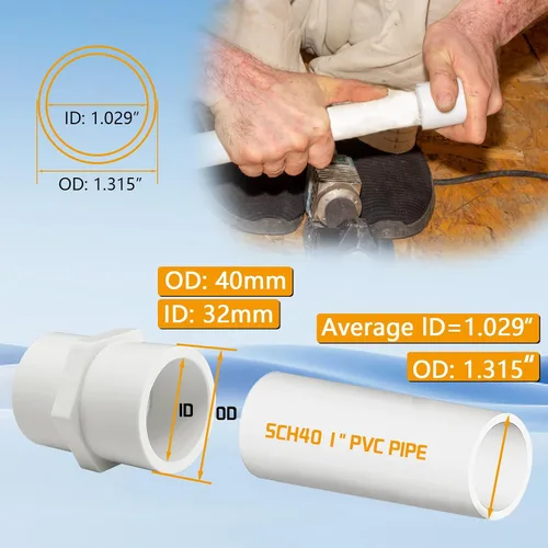 Vista 3 de 10 piezas de accesorios de tubería de PVC blanco, conector adaptador de rosca hembra NPT de 1 pulgada, acoplamiento roscado, enchufe x NPT hembra