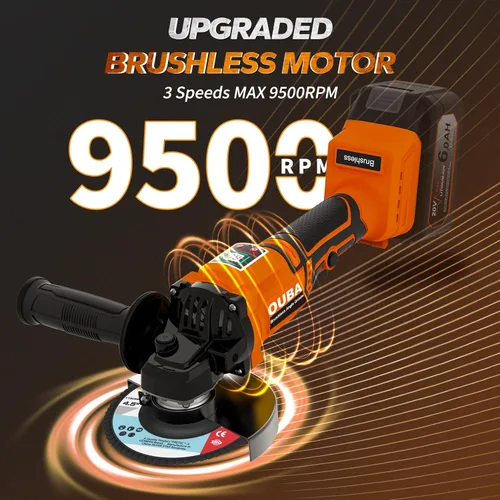 Vista 3 de Herramientas eléctricas inalámbricas de amoladora angular, compatibles con herramienta de esmerilado de batería Dewalt 20V Max, motor sin escobillas