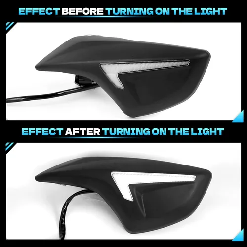 Vista 3 de Mokuo Paramanos de motocicleta LED con luz para Yamaha Zuma 125 2022-2023 - Deflector de viento para manillar, protector de mano