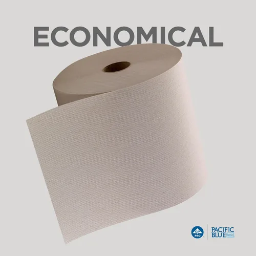 Vista 5 de Rollos de papel reciclado Pacific Blue Basic Hardwound de GP PRO (Georgia-Pacific), color café, 26301, rollo de 800 pies
