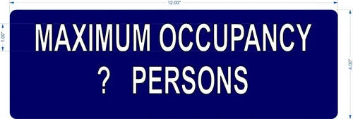 Vista 3 de Señal de ocupación máxima, número personalizado (plateado)