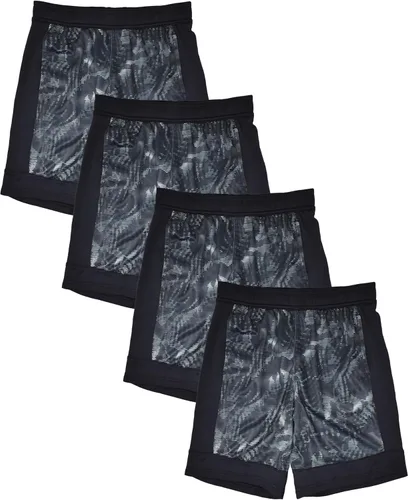 Vista 31 de Andrew Scott Pantalones cortos deportivos de baloncesto para niños con rendimiento activo y estilo de malla, varios paquetes