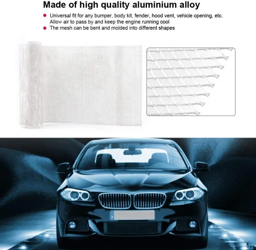 Vista 9 de 3x6mm Aluminum Car Grille Mesh, Rhombic Sheet for Universal
