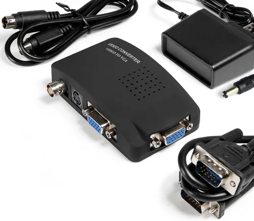 Vista 2 de CVBS BNC a HDMI Convertidor, BNC compuesto y entrada de audio a HDMI adaptador de salida con interruptor 720P/1080P, transferencia de señal de video