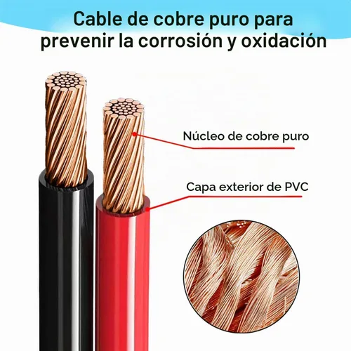 Vista 6 de Cable de Arranque EC5 de 10AWG con Abrazaderas de Batería, Clips de Cocodrilo de 12V a Conector EC5 Cable de Extensión de Carga para Arrancador