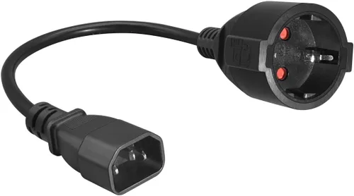 Vista 3 de Toptekits IEC 320 C14 a Europa Schuko hembra enchufe de cable de alimentación corto, Europa CEE7/7 Schuko Socket a C14 Enchufe 220v Cables