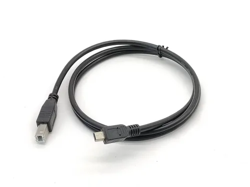 Vista 4 de Elecbee Cable USB B de 180 grados macho a mini USB recto USB 2.0, compatible con computadoras, portátiles, consolas de juegos, impresoras, discos