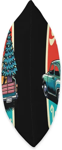 Vista 2 de BCC Chow Chow Shirts & Asian Dog Lover Gifts Chow Merry Christmas Tree Truck Dog X-Mas Woofmas - Almohada de 16 x 16 pulgadas, multicolor