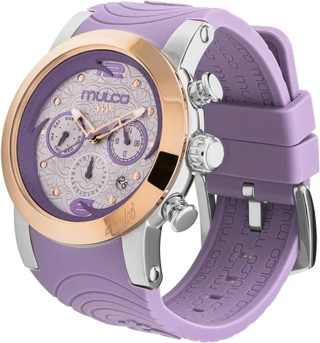 Vista 2 de MULCO Watch for Women, M10 Namaste - Analog Quartz, Stainless Steel, Pearl Finishing Dial with Rose Gold Accents and Silicone Band