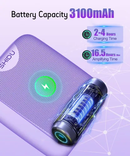 Vista 5 de SHIDU - Amplificador de voz de 35 W con cadena de perlas de micrófono Lavalier inalámbrico Bluetooth Voice Amplifier for Teachers, Portable