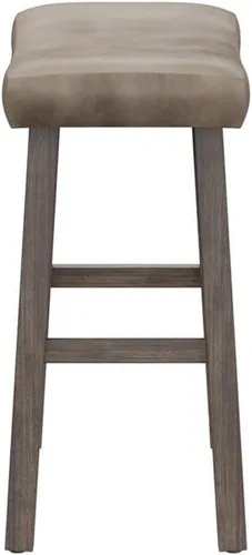Vista 11 de Hillsdale Taburete para mostrador de sillín para muebles, gris rústico