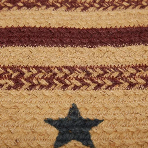 Vista 7 de VHC Brands 10713 - Alfombra ovalada de yute para cabina de té, Tela