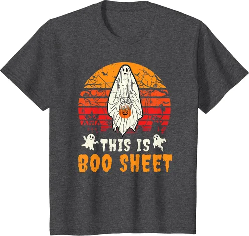 Vista 27 de Funny This Is Boo Sheet Spooky Ghost Halloween - Camiseta de disfraz de juego de palabras, Negro, S