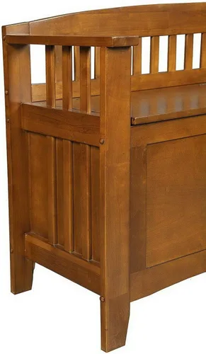 Vista 7 de Banco largo de almacenamiento de armas, atractivo gabinete multifuncional con cerradura, compartimento oculto para rifle de pistola y escopeta