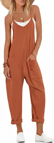 Vista 21 de Ekouaer Overol sin mangas para mujer, overol casual de verano 2-Verde Armada (ArmyGreen)