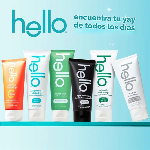 Vista 7 de hello Epic Whitening Pasta de Dientes de Carbón Sin Flúor, Pasta de Dientes de Carbón Activado con Aceite de Coco, Blanquea los Dientes