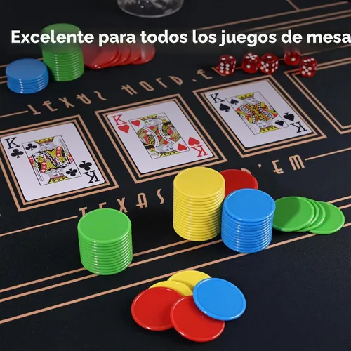 Vista 6 de Fichas de póquer plásticas de 1,45 pulgadas para fichas de juego Fichas de juego de cartas de póquer a granel