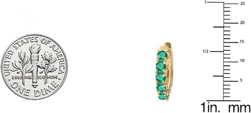 Vista 2 de Dazzlingrock Collection - Pendientes de aro de 1 quilate, oro amarillo de 10 quilates