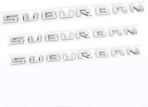 Vista 12 de Emblema Suburban OEM 2021 Letras 3D Compatible con Suburban 84910061 2019-2025 Negro Brillante
