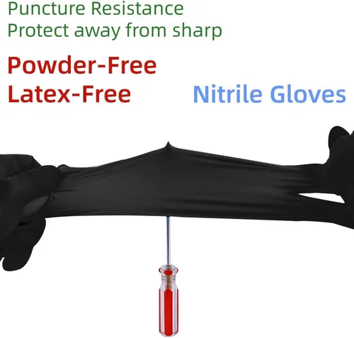 Vista 2 de Nitrile Disposable Gloves Pack of 100, Latex Free Safety Working Gloves for Food Handle or Industrial Use