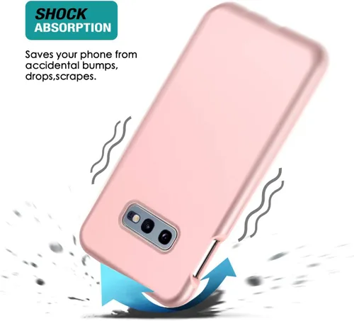 Vista 6 de SURITCH Funda para Samsung Galaxy S10e, 【Protector de pantalla integrado】【Compatible con carga inalámbrica】Cubierta trasera resistente híbrida Oro