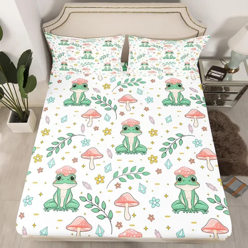 Vista 15 de Erosebridal Sábanas de Cama para Niños de Gato Lindo Tamaño Twin Línea de Arcoíris Neón Sábana Ajustable de Gato con Bolsillo Profundo para Niñas