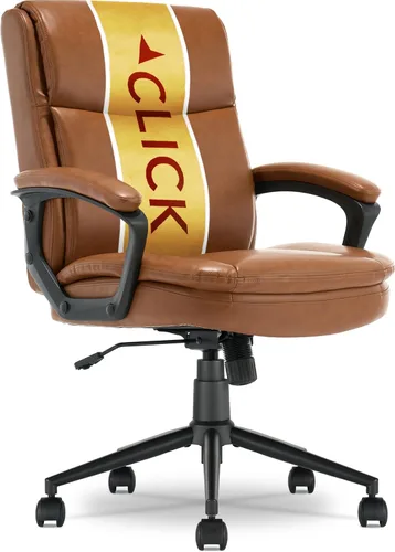 Vista 11 de Click365 Transform 2.0 Silla de oficina ergonómica, silla de escritorio con respaldo medio con brazos acolchados, soporte lumbar, altura ajustable