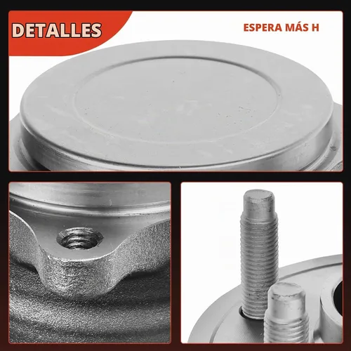 Vista 8 de A-Premium 2 rodamientos de rueda trasera y conjunto de cubo con 5 lengüetas compatibles con Chevrolet Cruze 2016 2017 2018 2019